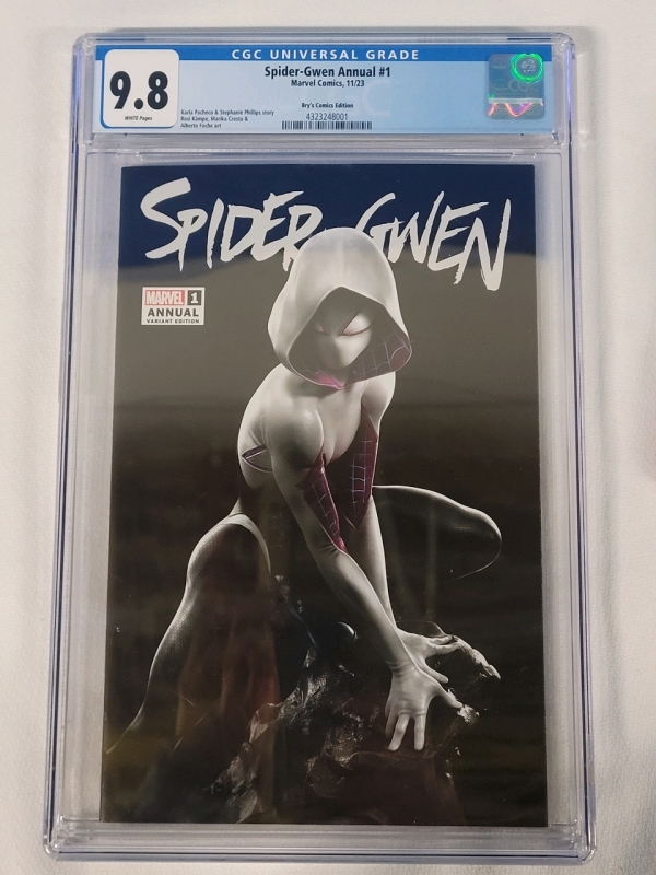 SPIDER-GWEN Annual #1 CGC Graded 9.8 & " Bry's Comics Edition " Limited to 950 Copies