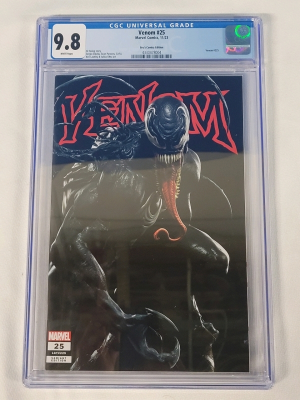 VENOM #25 Variant Cover CGC Graded 9.8 & " Bry's Comics Edition " Limited to 950 Copies