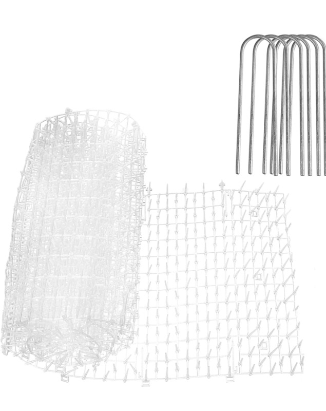 NEW Homarden Transparent Outdoor Training Mat for Cats ( 13 ft ) - Cat Mat with Spikes, Scat Mat for Cats , Cat Deterrent Outdoor & Indoor with 12 Garden Staples , Cat Spike Mat , Cat Scat Mat Outdoor
