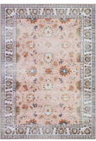 NEW BRICHOEE Vintage Machine Washable Area Rug 5&rsquo; x 7&rsquo; Blush Low-Pile Indoor Floral Print Carpet Non Slip Printed Persian Boho Rug for Living Room