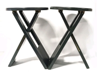 2 Handy Wooden Folding Stools 16.5" Tall