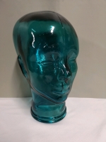 Beautiful VIDRIOS RECICIADOS SAN MIGUEL Turquoise Glass Mannequin Head