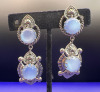 Estate Moonglow Chalcedony Earrings and Ring Set - 2