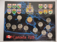 1992 Canadian " Canada 125 " Provincial Quarter Set