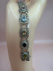 925 Sterling Multi Gemstone Filigree Bracelet MRF
