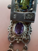 925 Sterling Multi Gemstone Filigree Bracelet MRF - 4