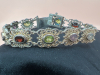 925 Sterling Multi Gemstone Filigree Bracelet MRF - 6