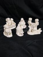 Snow Babies style Christmas figures lot of 6