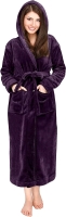 New NY Threads Women Fleece Hooded Bathrobe - Large.