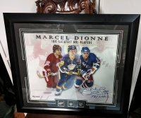 Singed, Framed Marcel Dionne Print with Pins.