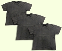 3 New Size Small Black Acid Washed T-Shirts 100% Organic Cotton
