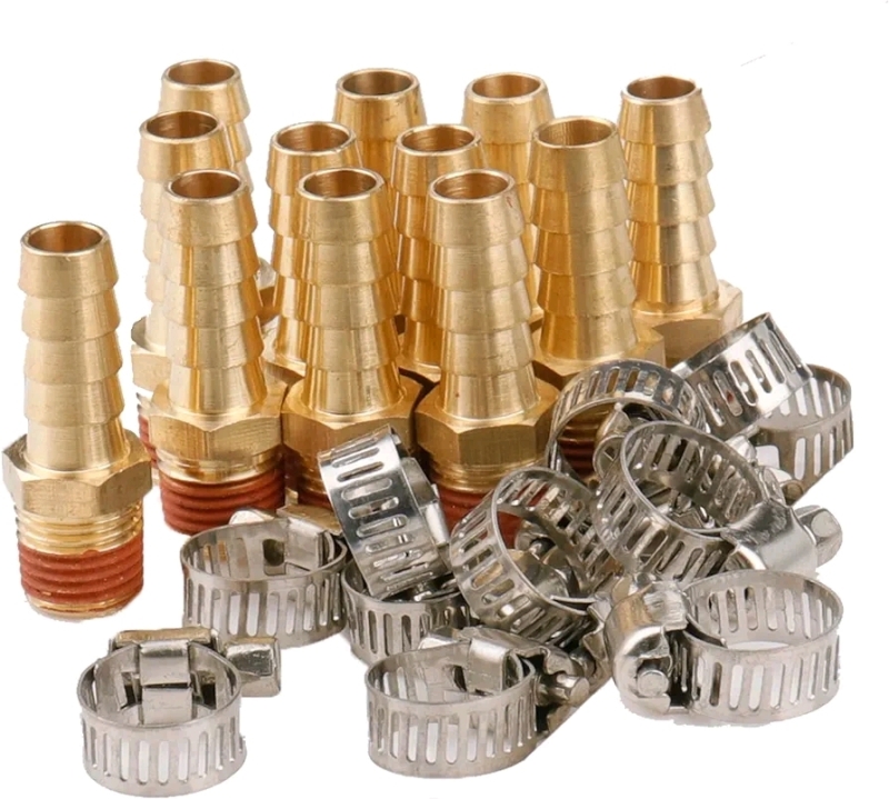 New WHK 12 pack Air Hose Repair Kit Fittings with Clamps.