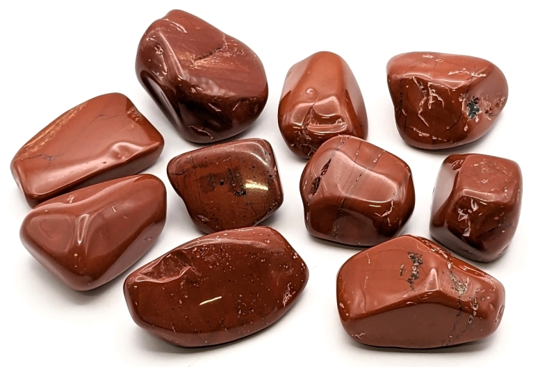 10 Pieces of Polished Red Jasper Stones.