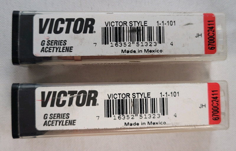 New - Victor G Series Acetylene Cutting Tip Style 1-1-101 , Two (2) Cutting Tips