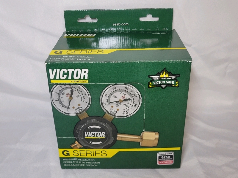 New - Victor G Series Medium Duty Acetylene Regulator G250-15-510 , #0781-9405