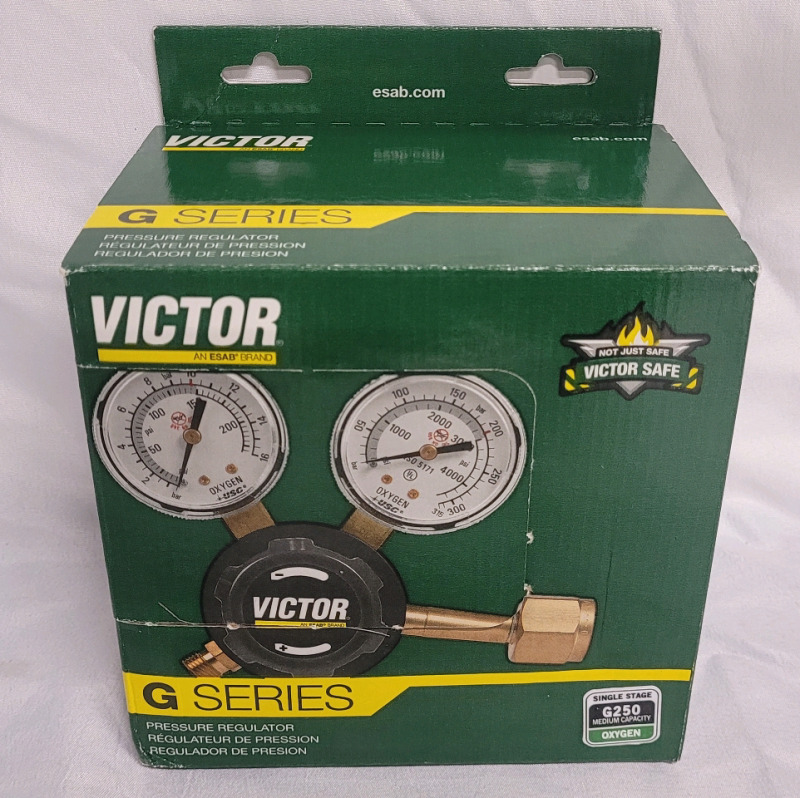 New - Victor G Series Medium Duty Oxygen Regulator G250-150-540 , #0781-9400