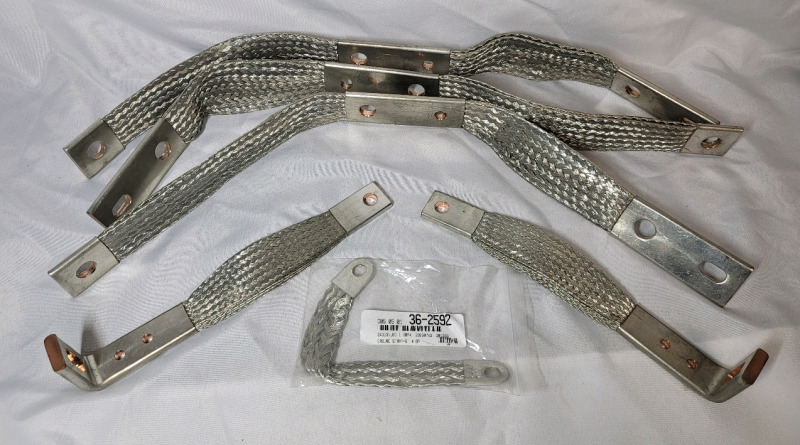 New - 8" & 24" Braided Ground Strap and Busbar Kit