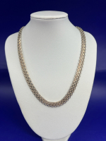 925 Sterling Silver MILOR Italy Necklace Wide Chain