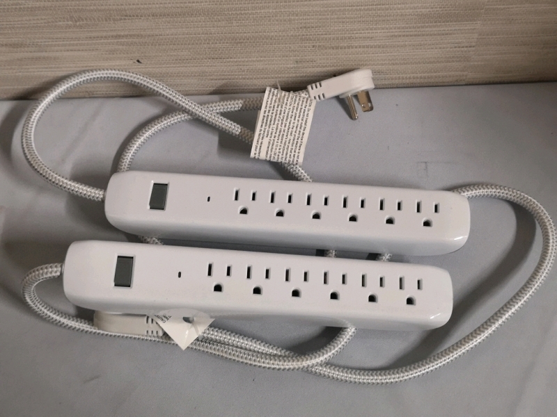 2 Power Bars with 6 outlets