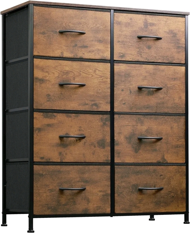 New WLIVE Fabric Tall Dresser with 8 Drawers/ Fabric Bins