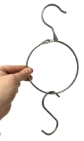 6 Display Rings with Hooks & 10 "S" Hooks