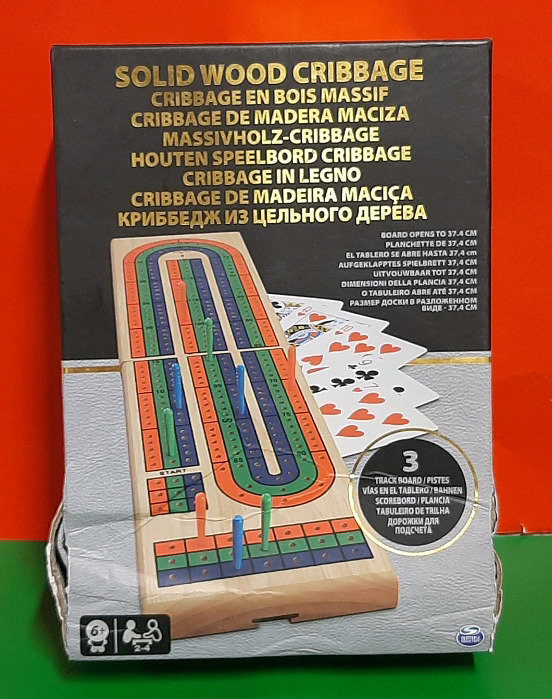 New Solid Wood 3 Track Cribbage Board