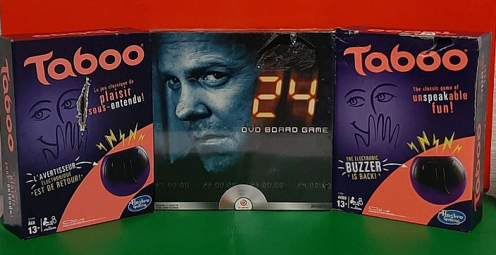 New 24 DVD Board Game and 2 Taboo Games