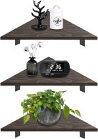 New Tiaoyeer 3-Tier Rustic Floating Corner Shelves