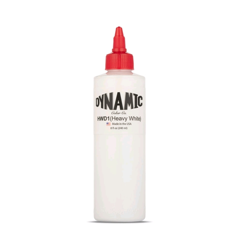 New DYNAMIC HWD1 (Heavy White) Tattoo Ink 8fl oz (240ml)