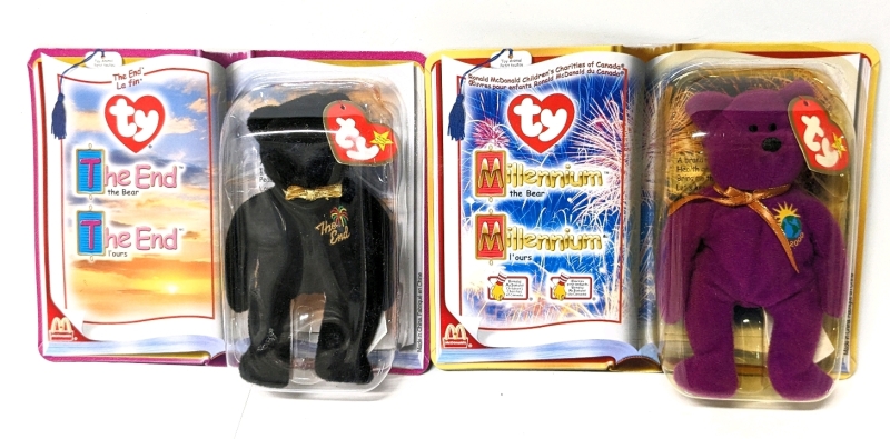 2 Vintage McDonald's x TY Teenie Beanie Babies : Millennium & The End