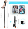 New Antdvao Forearm Crutches Pair Folding Crutches Lightweight Adjustable Crouches for Walking , Rubber Handles , Comfortable , Non-Slip Crutches for Adults (Black) - 3