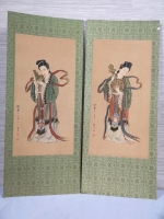 2 Vintage Musical Geisha's Wall Art