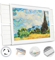 NEW PITAPITA 1500 Pieces Rotating Puzzle Board with Drawers and Cover , Dual-Sided 35&rdquo; x 27&rdquo; Portable Jigsaw Puzzle Table , Tilt & Lazy Susan