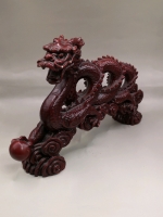 Vintage Resin Asian Dragon Sculpture