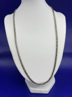 Vintage Sterling Silver Bali Byzantine Link Chain Necklace