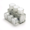 2 Burndy 1-Sided Entry Multi-Tap Connector With Mounting Holes, 10 AWG to 350 kcmil Conductor