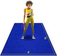 ActiveGear Premium Large 6' x 4' x 7mm Excercise Mat with Storage Bag (Blue) & Bonus Jump Rope