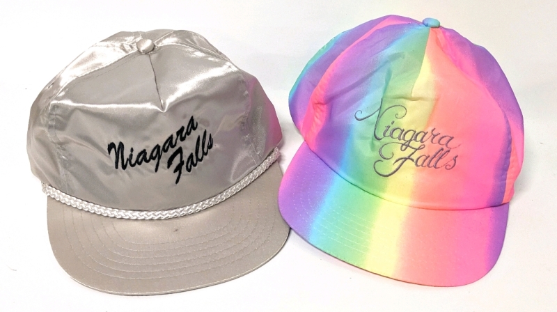 2 Vintage Niagara Falls Canada Embroidered Souvenir Hats (New Old Stock) One Size Fits Most