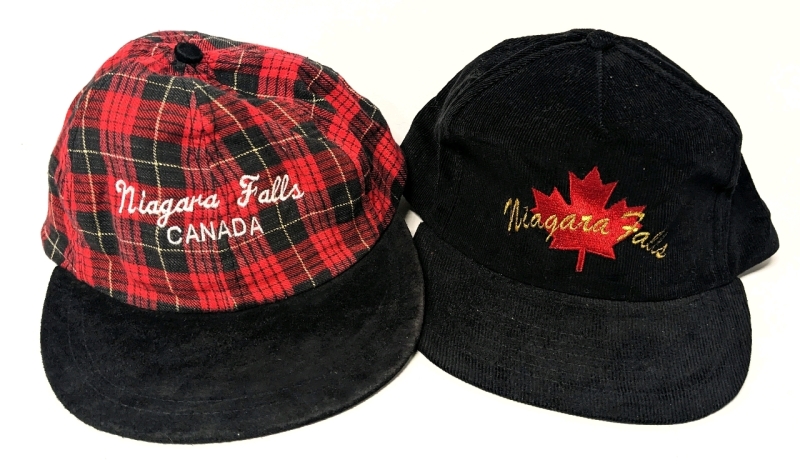 2 Vintage Niagara Falls Canada Embroidered Souvenir Hats (New Old Stock) One Size Fits Most