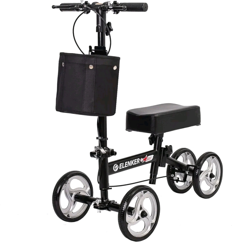 Elenker Knee Walker Steerable Medical Scooter Crutch Alternative <br/>