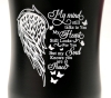 New Small Urn for Cremains (Cremated Remains) with Message & Velvet Bag - 3
