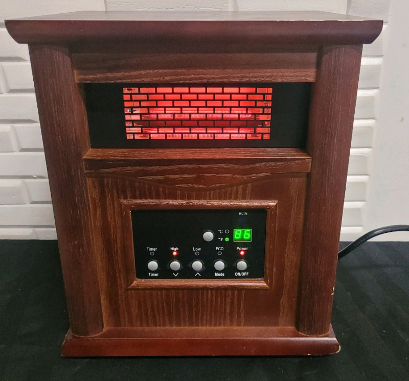 LifePlus Electric Infrared Space Heater with Remote & Manual . Tested Working