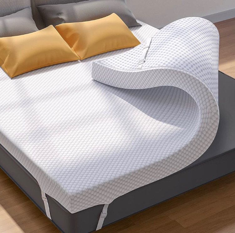 New PERLECARE 3 Inch Gel Memory Foam Mattress Topper Queen