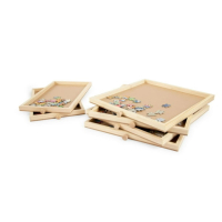 41&rdquo;- 30&rdquo; Wooden Puzzle Board + Lazy Susan