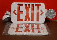 Online Return One Side of This Saselux Exit Sign Has a Broken Fastener But Could Be Repaired Hardware Kit is Missing