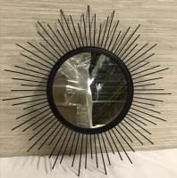 Metal Sunburst Wall Mirror 16 inches wide