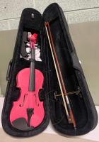 VANGOA Pink Violin with Carry Case As Is