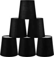 New 6-Pack LAMPWELL VIRGO Clip-on Fabric Lamp Shades 5.2"&times;4"&times;H5.2"