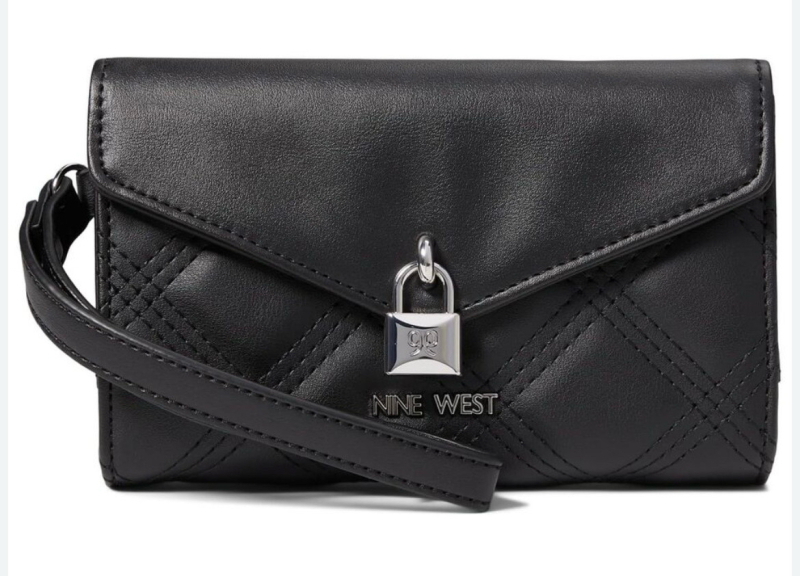 New Nine West Black Inez SIg Phone Wallet