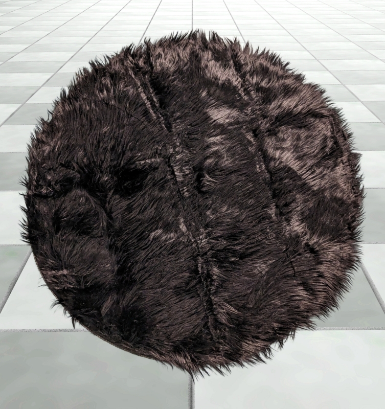 Shaggy Faux Fur Rug 35" in Diameter